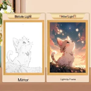 Mirror Light-Up Custom Photo Frame — Luminous Picture Frame Night Light