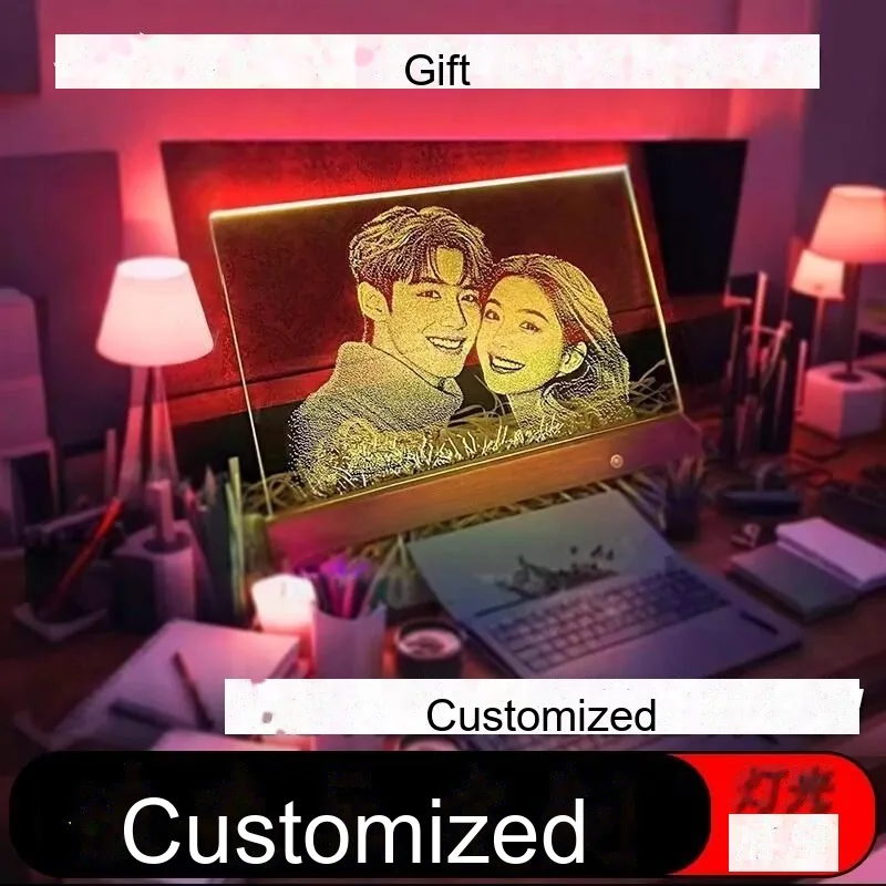 Custom shattered-glass portrait - personalized photo gift detail 1