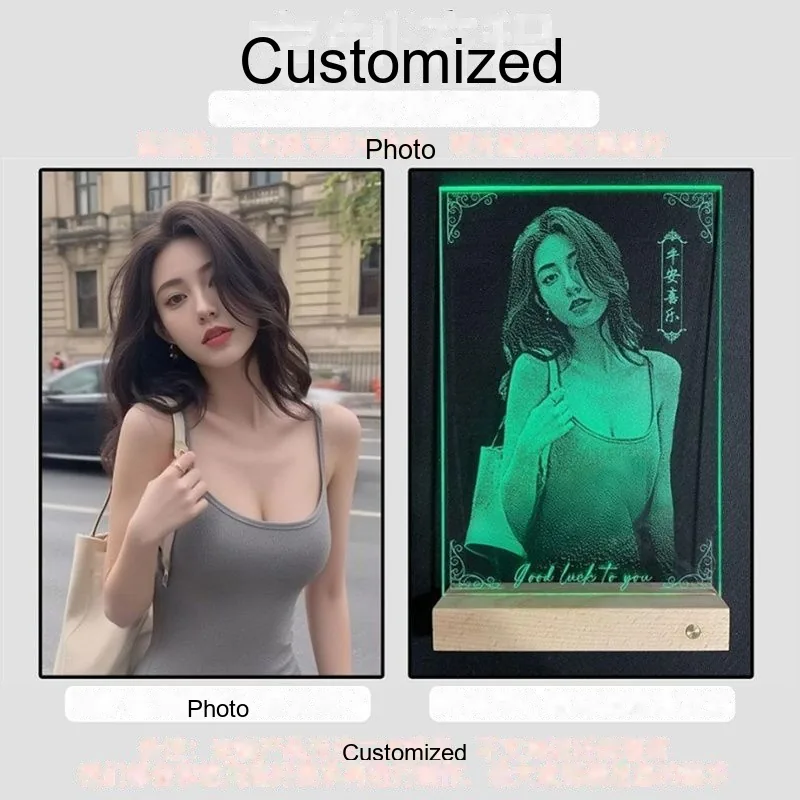 Custom shattered-glass portrait - personalized photo gift detail 5