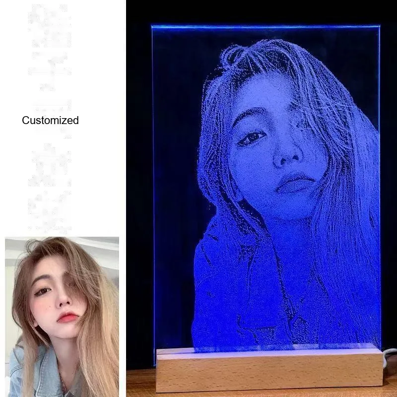Custom shattered-glass portrait - personalized photo gift detail 10