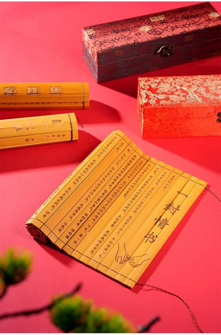 Custom Bamboo-Slip Love Letter — Engraved Scroll for Anniversary / Proposal - detail 4
