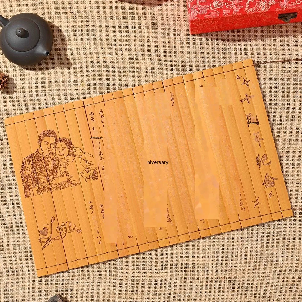 Custom Bamboo-Slip Love Letter — Engraved Scroll for Anniversary / Proposal - detail 10