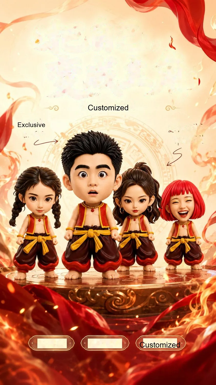 Custom Nezha Mythic Hero Figure — Personalized Photo Collectible - detail 2