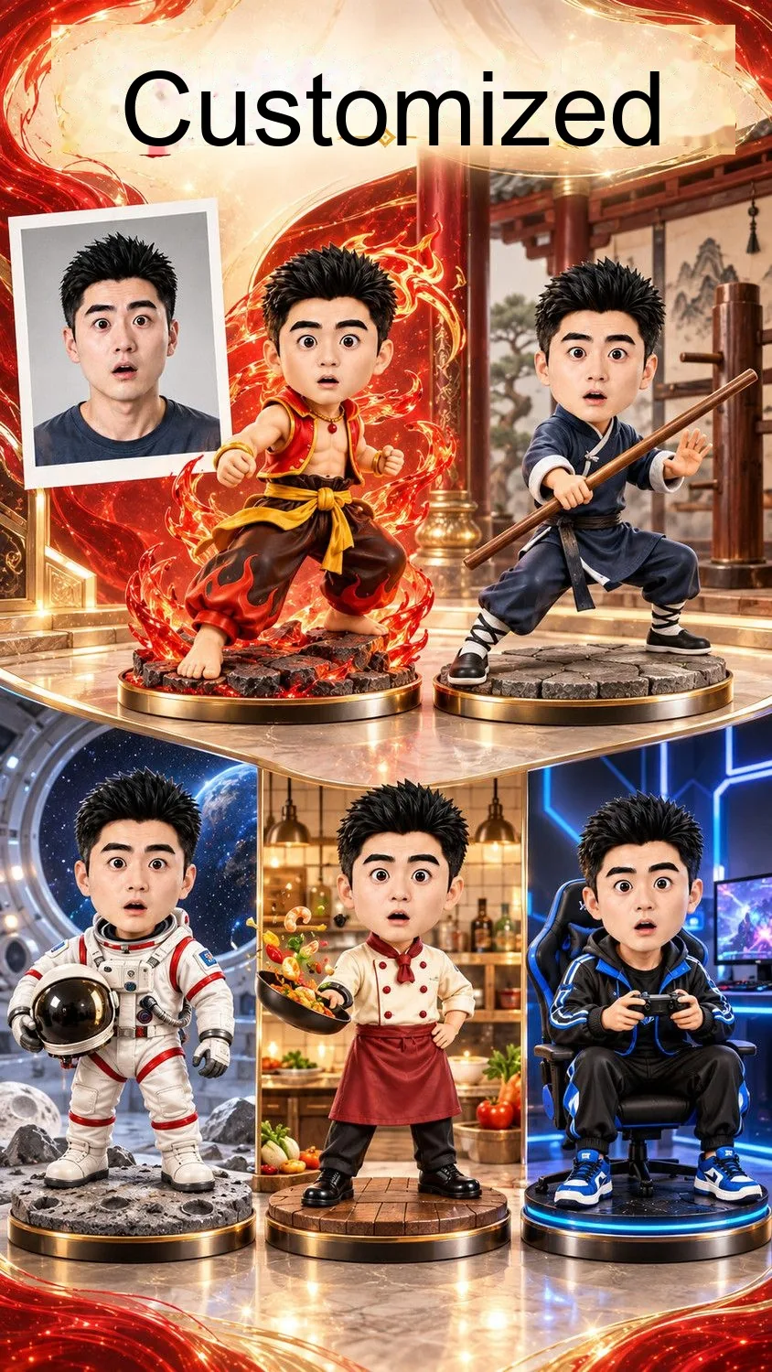 Custom Nezha Mythic Hero Figure — Personalized Photo Collectible - detail 16