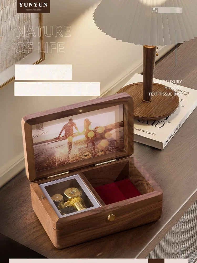 Custom Wooden Music Box — Photo Music Box (Personalized Birthday / Valentine's) - detail 3