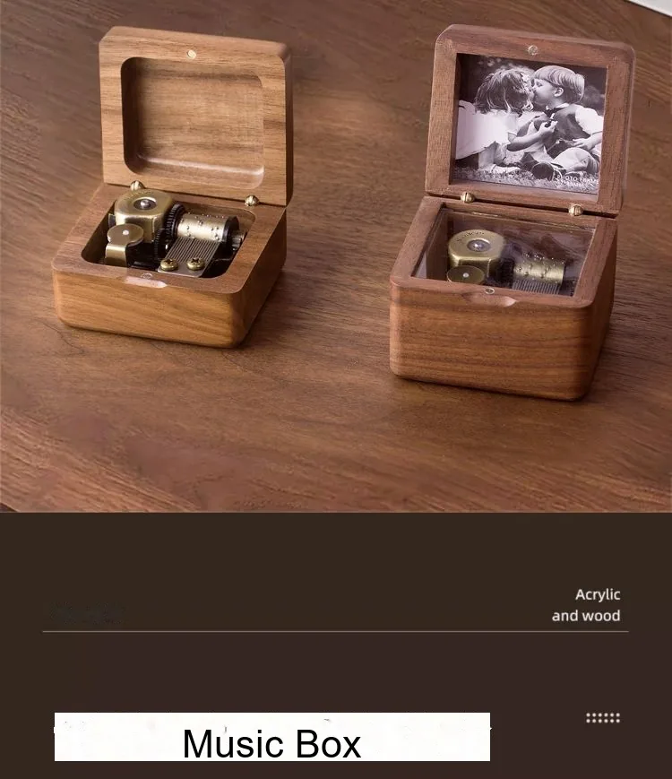 Custom Wooden Music Box — Photo Music Box (Personalized Birthday / Valentine's) - detail 11