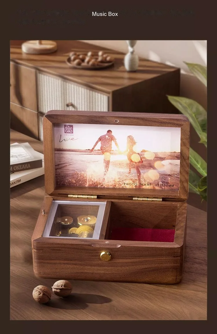Custom Wooden Music Box — Photo Music Box (Personalized Birthday / Valentine's) - detail 12