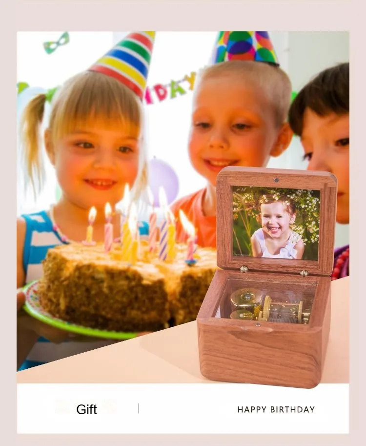 Custom Wooden Music Box — Photo Music Box (Personalized Birthday / Valentine's) - detail 20