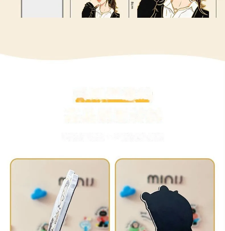Custom Anime Character Fridge Magnet — Personalized Photo Magnet (Gold-Stamped) - detail 7