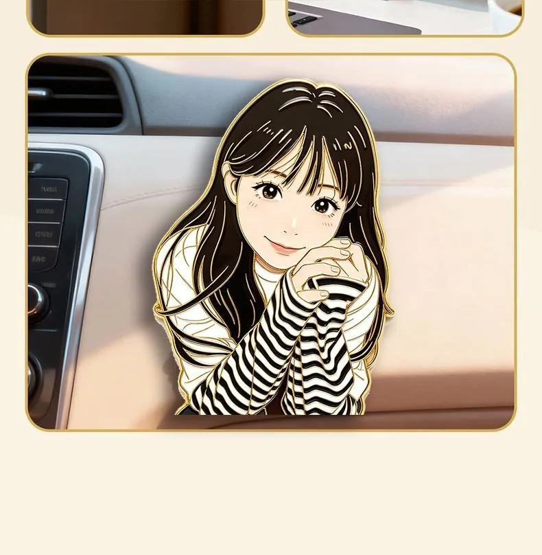 Custom Anime Character Fridge Magnet — Personalized Photo Magnet (Gold-Stamped) - detail 11