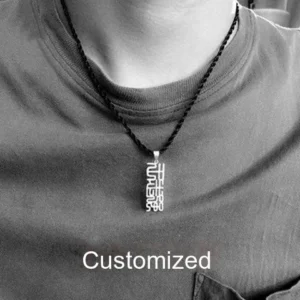 Custom Name Necklace in Sterling Silver — Hand-Engraved Couple's Pendant