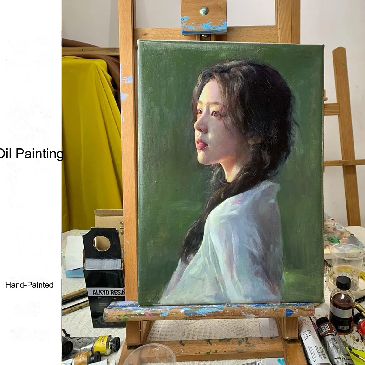 Hand-Painted Oil Portrait — Custom Photo / Pet / Couple Painting - detail 1