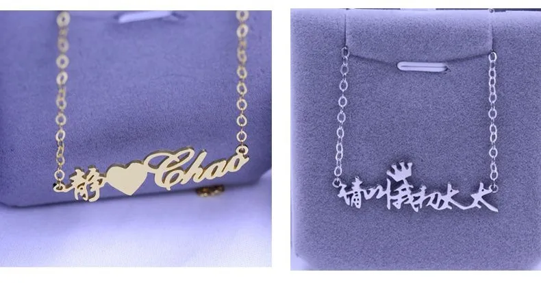 Custom Initial Pendant Necklace — Sterling Silver Letter Collarbone Chain - detail 8