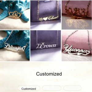 Custom Initial Pendant Necklace — Sterling Silver Letter Collarbone Chain