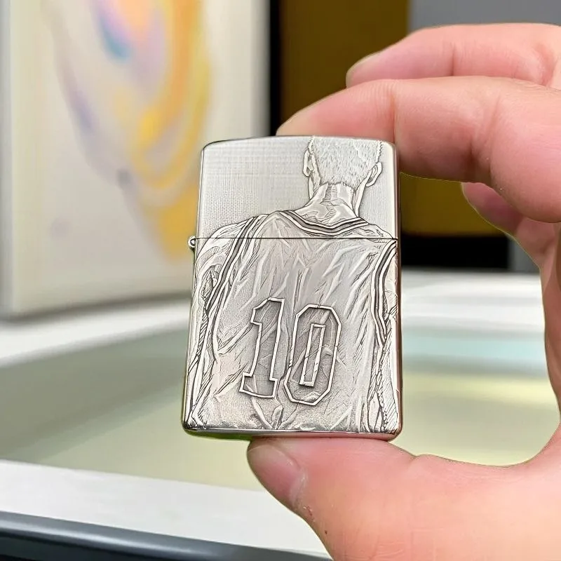 Custom Engraved Brass Lighter — Personalized Retro Gift for Him (902 Windproof) - detail 8