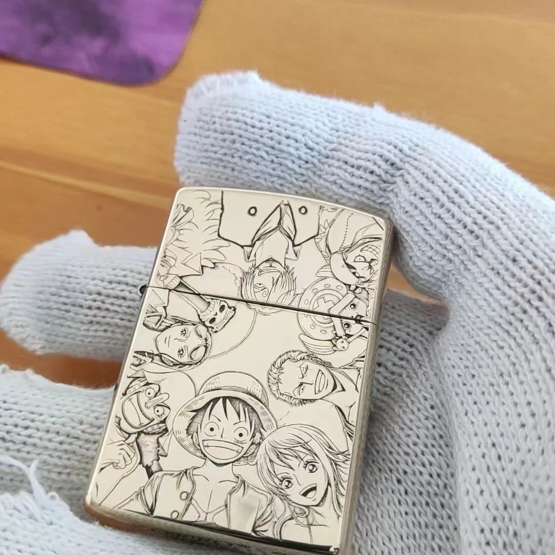 Custom Engraved Brass Lighter — Personalized Retro Gift for Him (902 Windproof) - detail 15