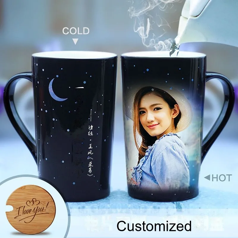 Heat-Reveal Constellation Mug — Custom Photo & Zodiac Color-Changing Cup - detail 1
