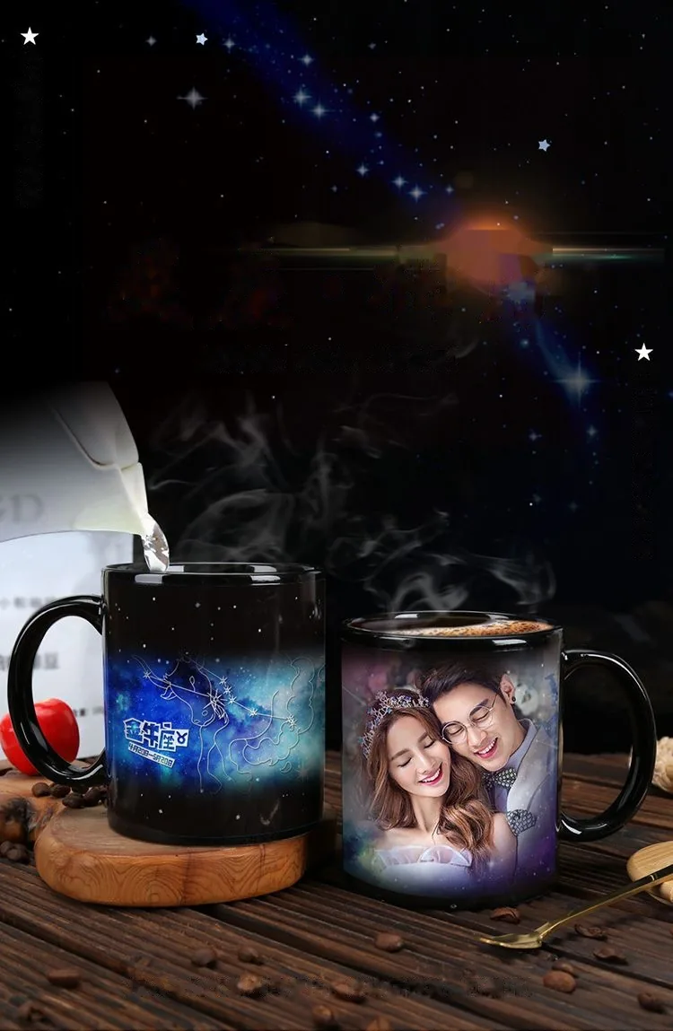 Heat-Reveal Constellation Mug — Custom Photo & Zodiac Color-Changing Cup - detail 25