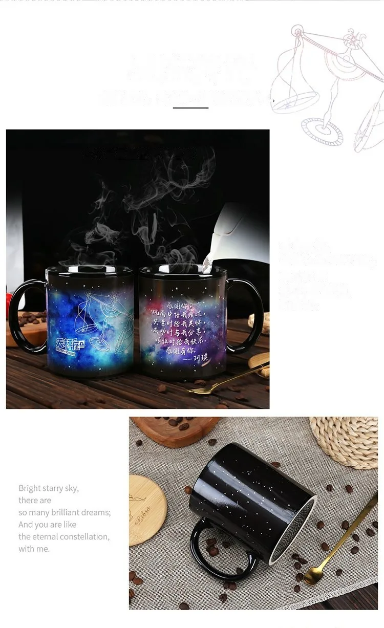 Heat-Reveal Constellation Mug — Custom Photo & Zodiac Color-Changing Cup - detail 27