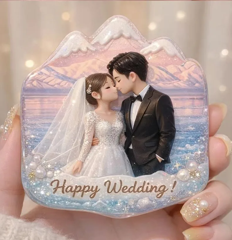 Custom 3D Relief Fridge Magnet — Photo Design Keepsake (Valentine / Wedding Favor) - detail 8