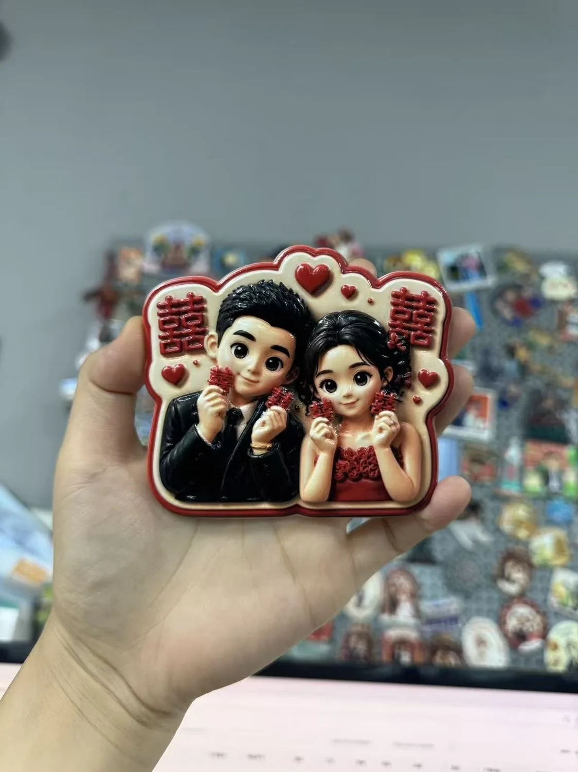 Custom 3D Relief Fridge Magnet — Photo Design Keepsake (Valentine / Wedding Favor) - detail 12