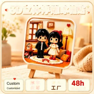 Custom 3D Relief Fridge Magnet — Photo Design Keepsake (Valentine / Wedding Favor)