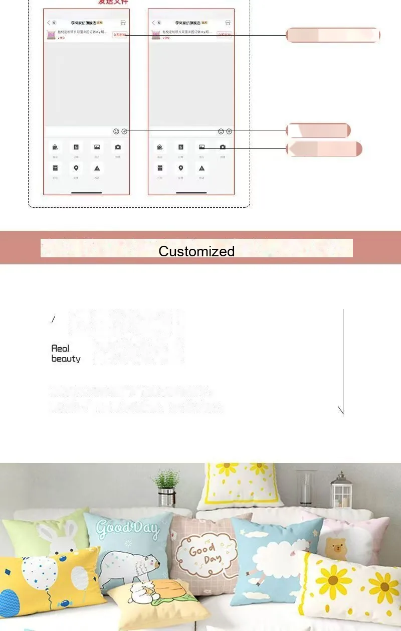 Custom Photo Pillow-Blanket — 2-in-1 Nap Quilt for Sofa / Car / Office - detail 6