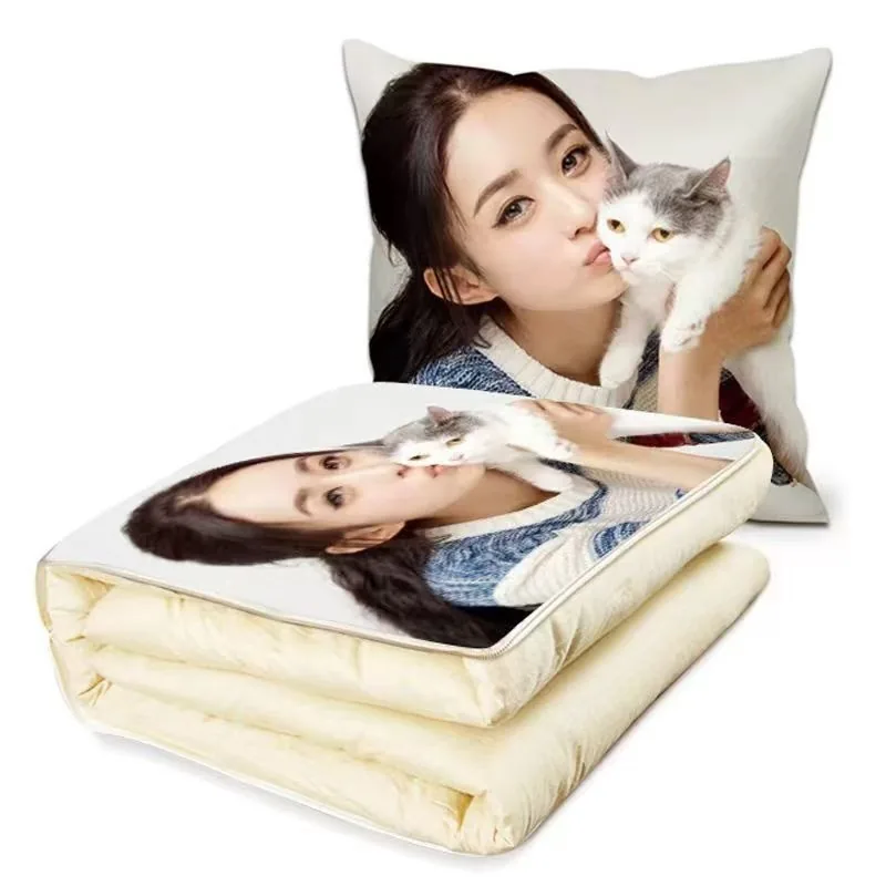 Custom Photo Pillow-Blanket — 2-in-1 Nap Quilt for Sofa / Car / Office - Image 7