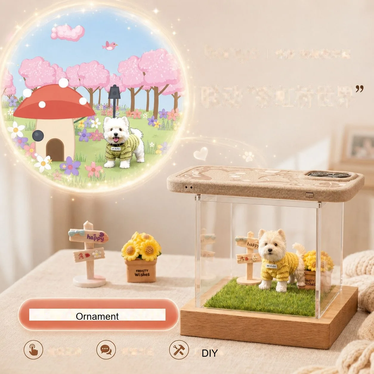 Pet Hologram Digital House — 3D Holographic Projection Memorial Keepsake - detail 1