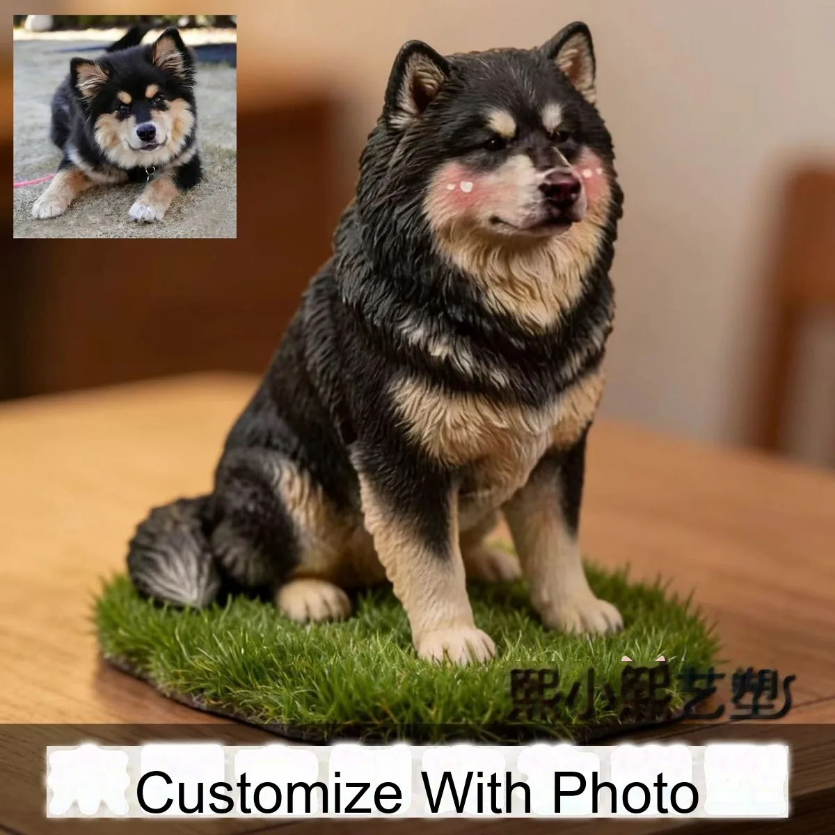 Custom 3D-Printed Pet Figure — Realistic Dog / Cat / Animal Memorial Statue - detail 3