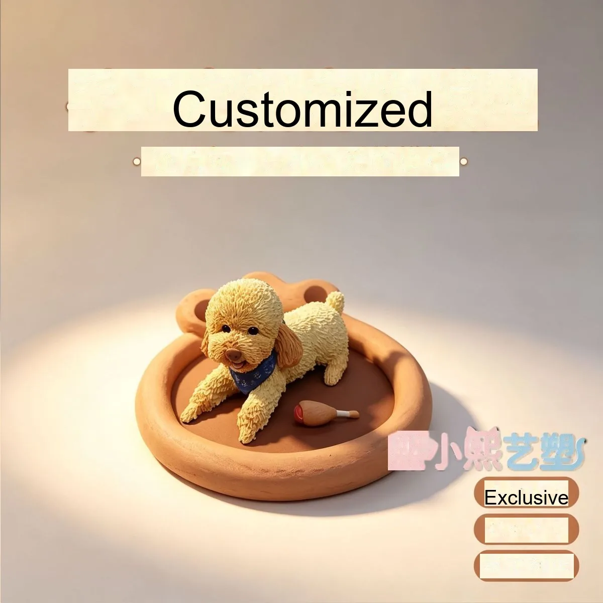 Custom 3D-Printed Pet Figure — Realistic Dog / Cat / Animal Memorial Statue - detail 8