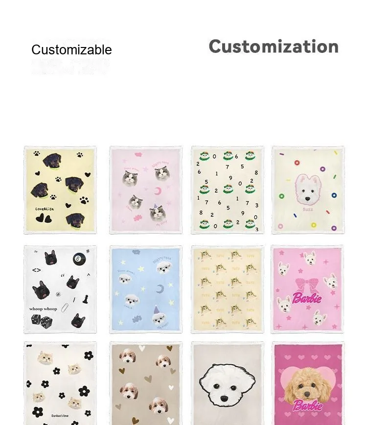 Custom Pet Memorial Blanket — Photo & Text Design Throw (Cat / Dog) - detail 4