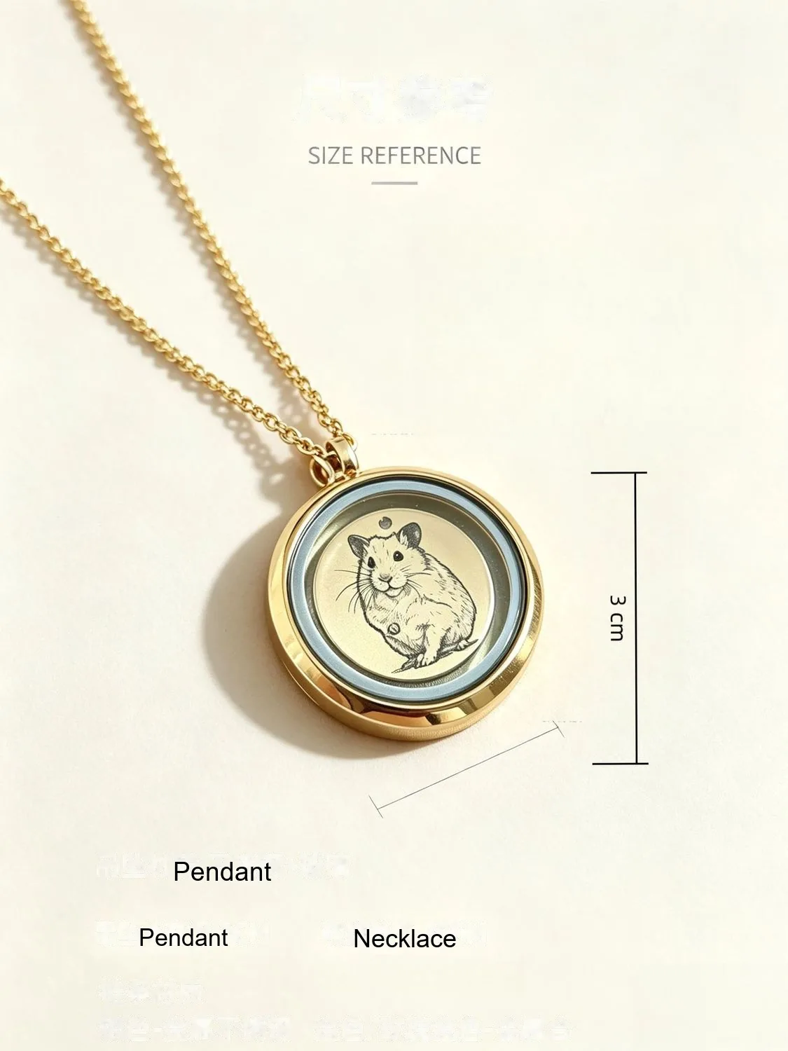 Custom Pet Memorial Locket Necklace — Laser-Engraved Photo Pendant (Opens for Keepsakes) - detail 4