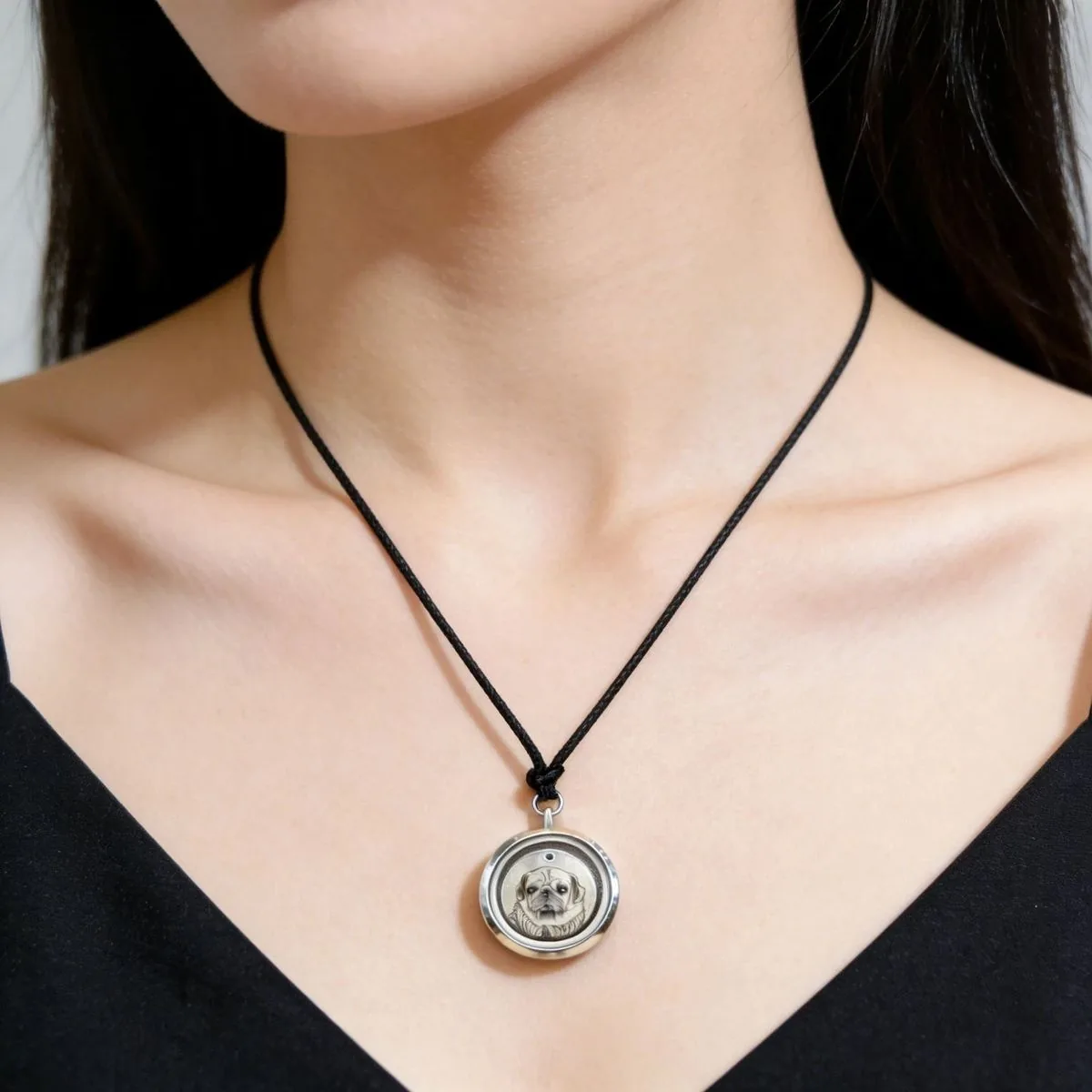 Custom Pet Memorial Locket Necklace — Laser-Engraved Photo Pendant (Opens for Keepsakes) - detail 15