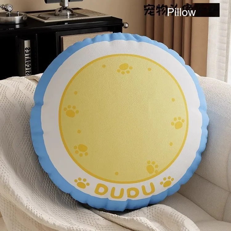 Custom Pet-Face Round Pillow — Photo Cushion from Your Cat / Dog - detail 9