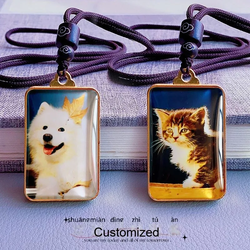 Custom Pet Name & Photo Pendant — Memorial Necklace Keepsake - detail 1
