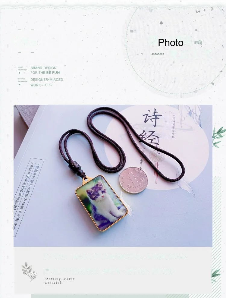 Custom Pet Name & Photo Pendant — Memorial Necklace Keepsake - detail 11