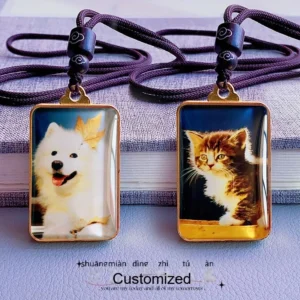 Custom Pet Name & Photo Pendant — Memorial Necklace Keepsake