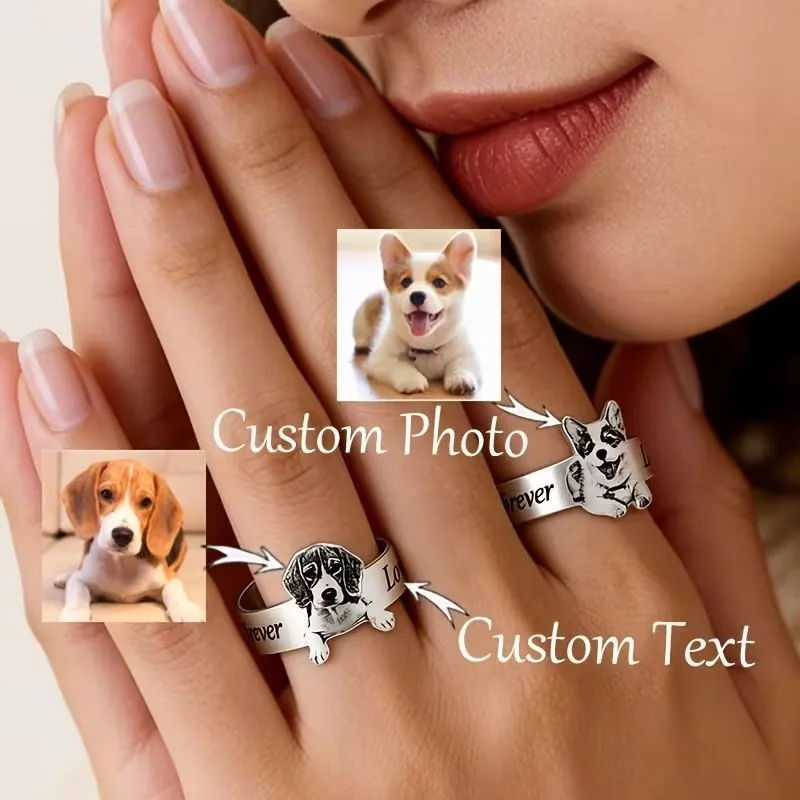 Custom Engraved Stainless Steel Ring — DIY Cut-Design Couple Band (Gold / Silver) - detail 6