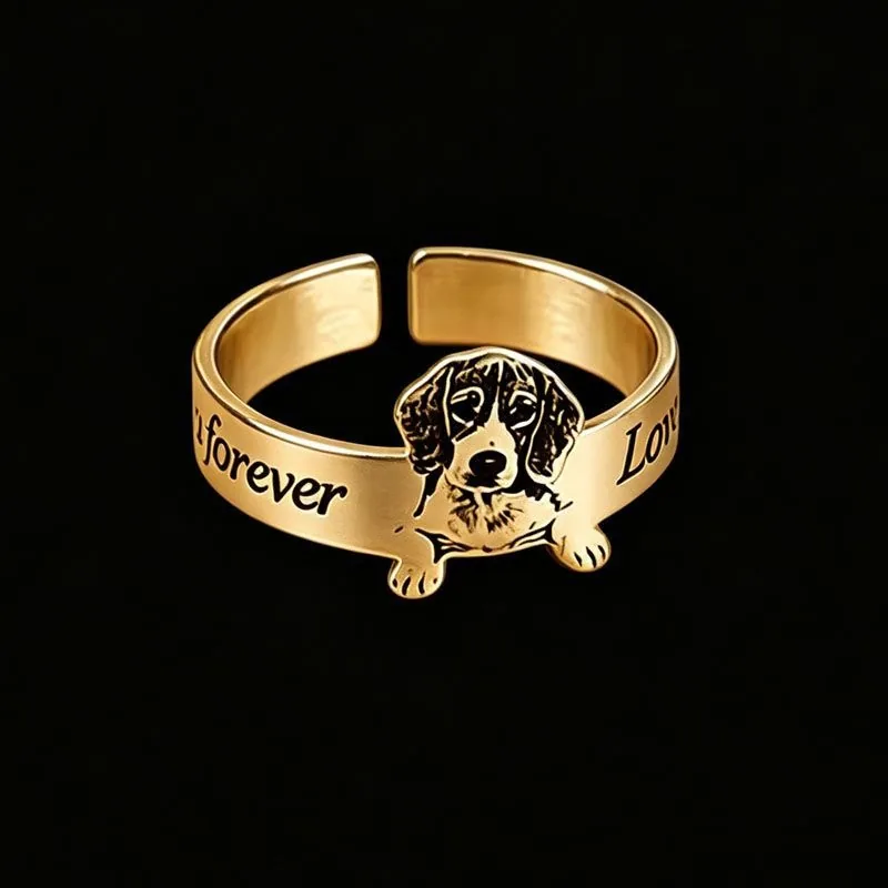 Custom Engraved Stainless Steel Ring — DIY Cut-Design Couple Band (Gold / Silver) - detail 7