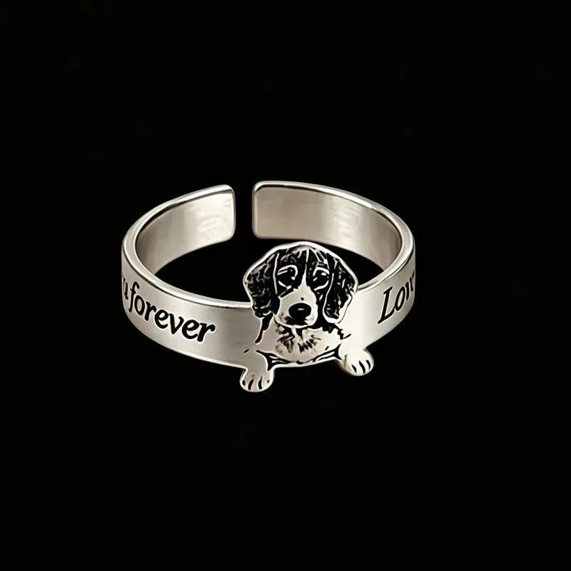 Custom Engraved Stainless Steel Ring — DIY Cut-Design Couple Band (Gold / Silver) - detail 9